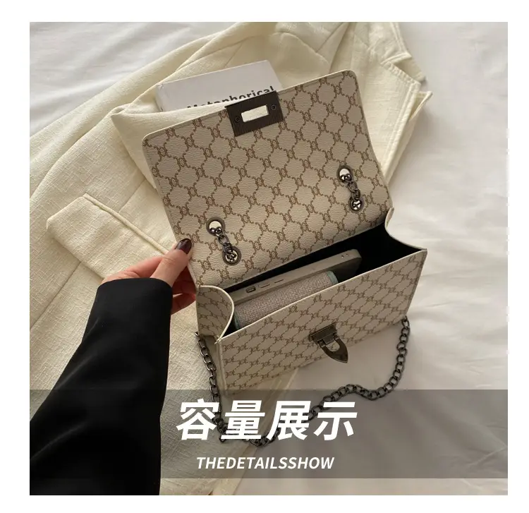 Women's 2024 Retro Chain Bag Small Square All-match — feature 7
