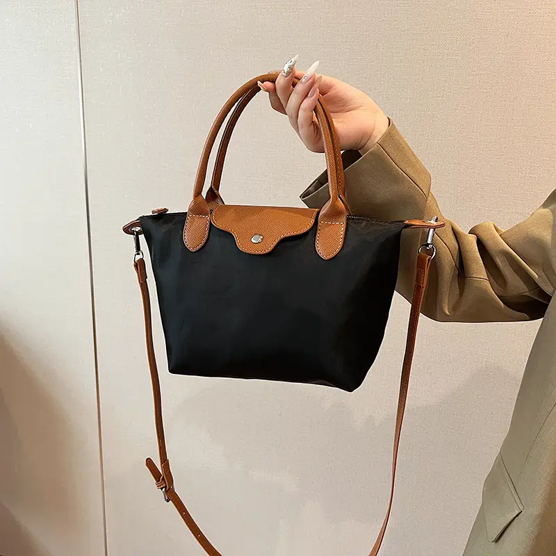 Trendy Women's Black Brown PU Shoulder Bag Large Capacity - Image 6
