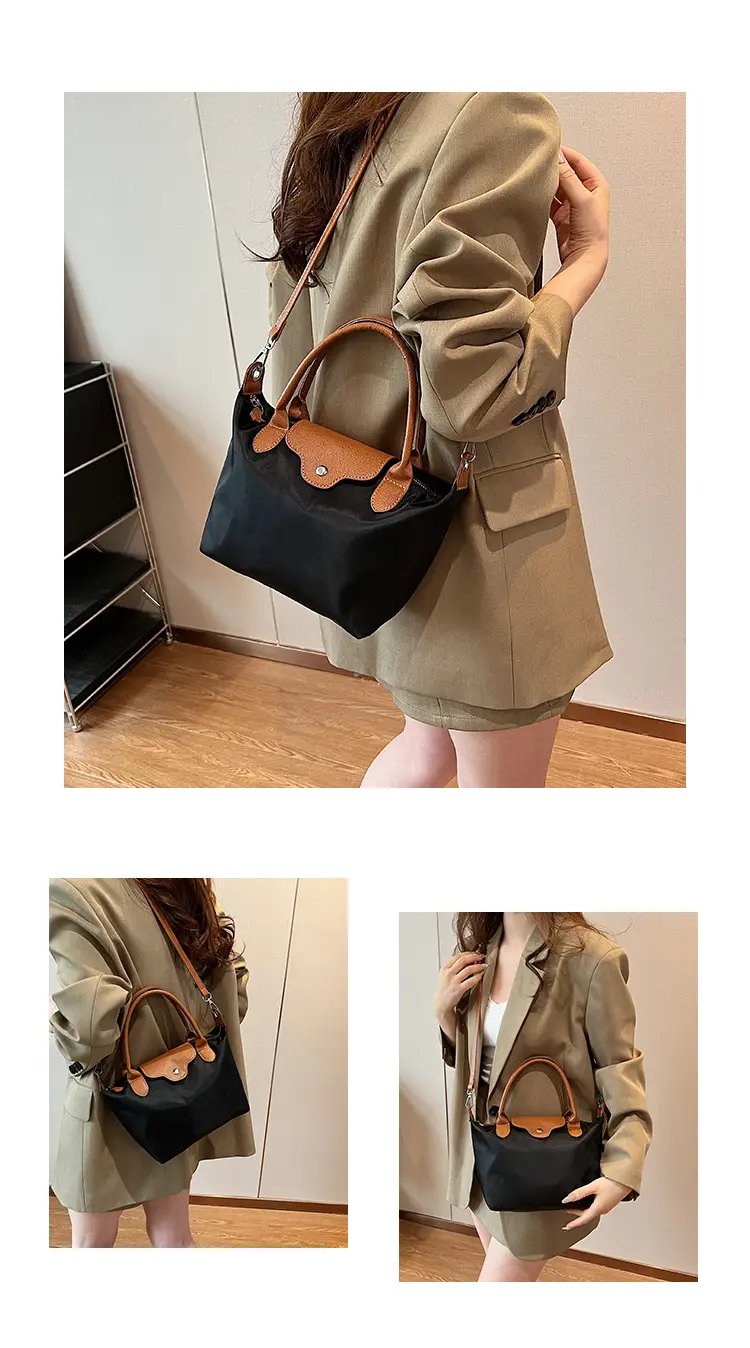 Trendy Women's Black Brown PU Shoulder Bag Large Capacity — feature 4