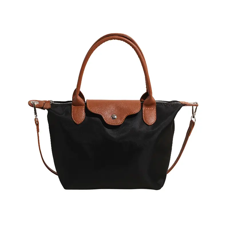 Trendy Women's Black Brown PU Shoulder Bag Large Capacity - Image 3