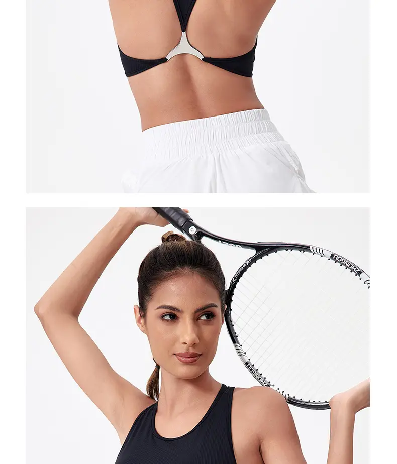Yoga Vest Women's Shockproof Sports Underwear Metal Beauty Back Bra with Chest Pad Naked Running Fitness Wear — feature 18