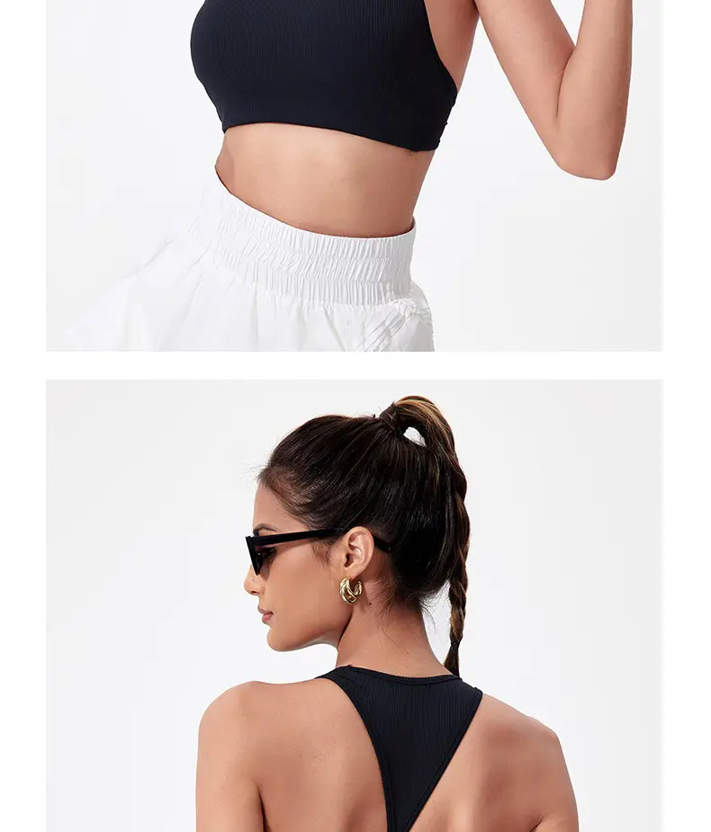 Yoga Vest Women's Shockproof Sports Underwear Metal Beauty Back Bra with Chest Pad Naked Running Fitness Wear — feature 19
