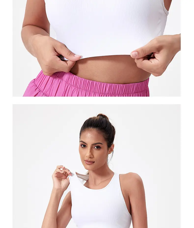 Yoga Vest Women's Shockproof Sports Underwear Metal Beauty Back Bra with Chest Pad Naked Running Fitness Wear — feature 24