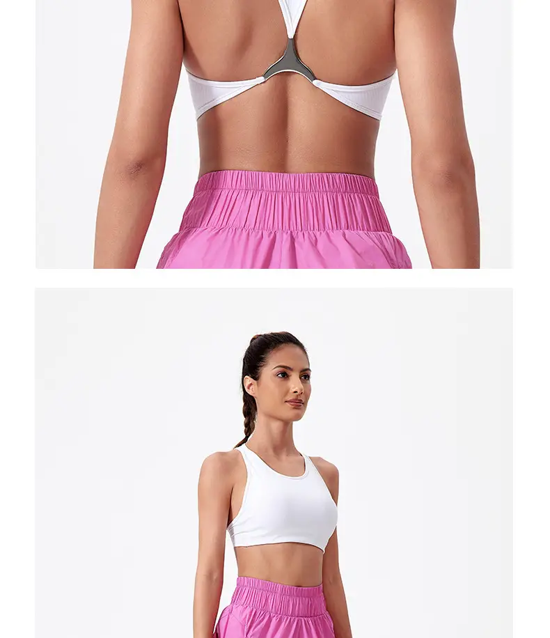 Yoga Vest Women's Shockproof Sports Underwear Metal Beauty Back Bra with Chest Pad Naked Running Fitness Wear — feature 26