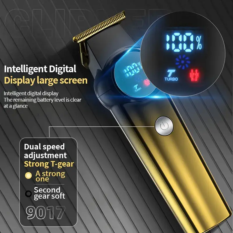 Rechargeable Digital Display Hair Clipper for Barbers Shop Use - Image 19