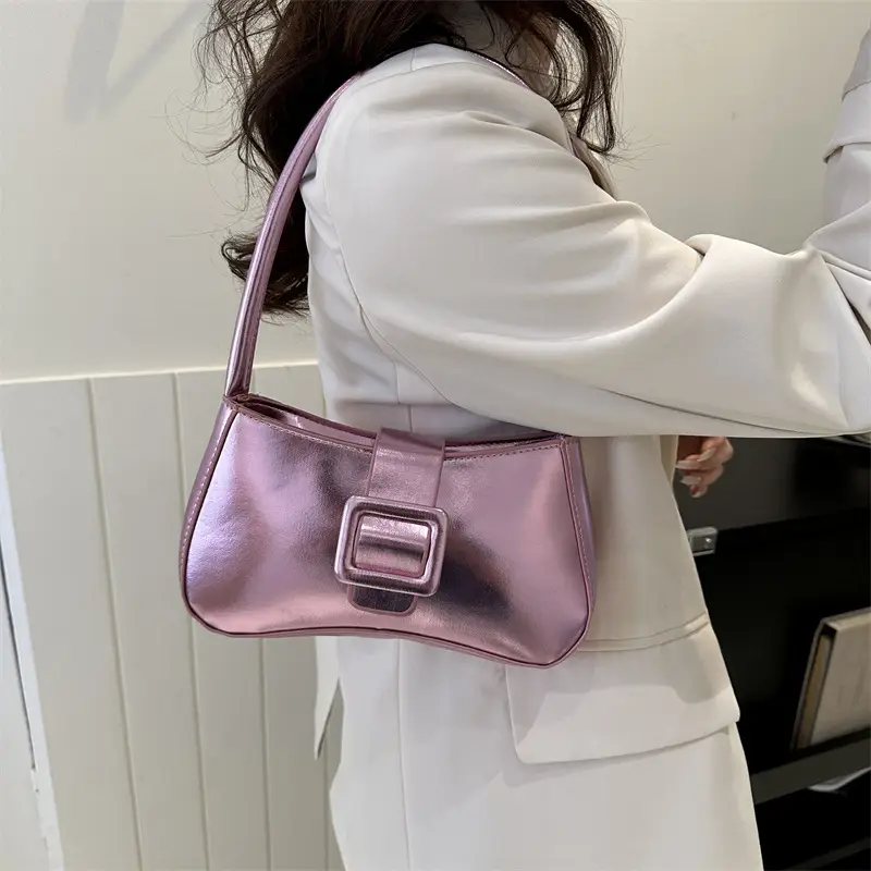 Pink Metallic Niche Shoulder Bag for Women