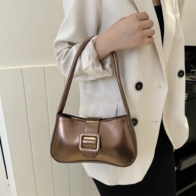 Pink Metallic Niche Shoulder Bag for Women