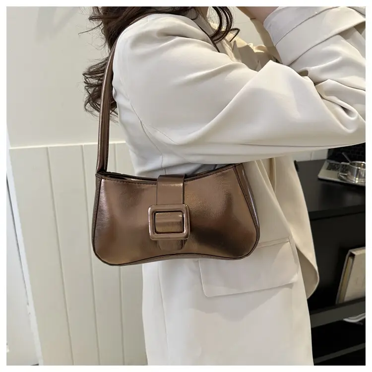 Pink Metallic Niche Shoulder Bag for Women — feature 12