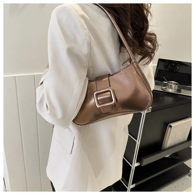 Pink Metallic Niche Shoulder Bag for Women — feature 13