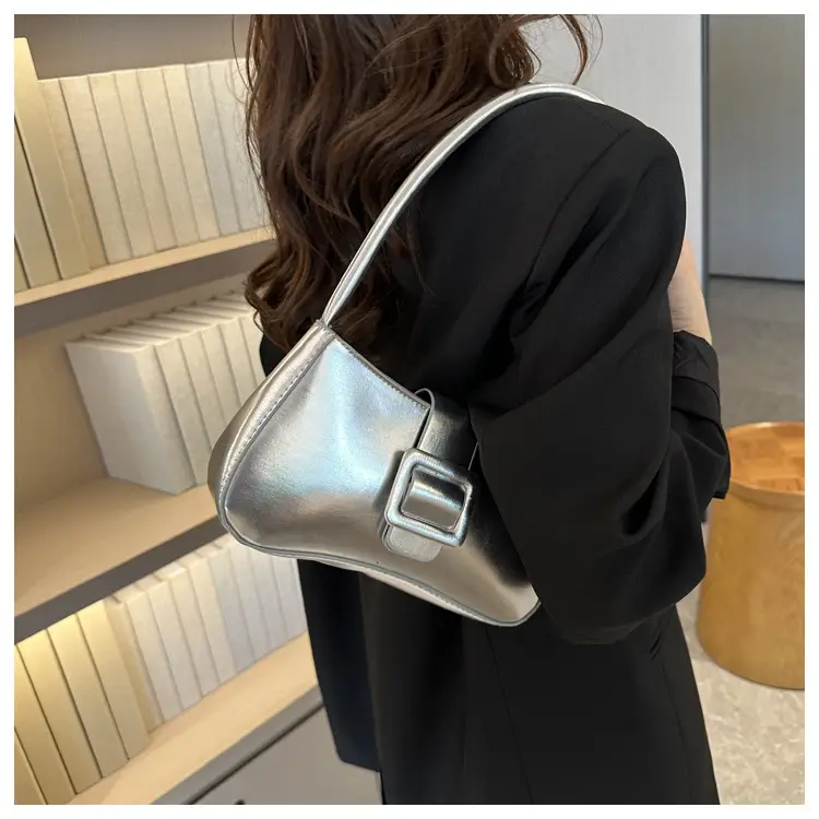 Pink Metallic Niche Shoulder Bag for Women — feature 17