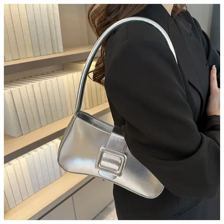 Pink Metallic Niche Shoulder Bag for Women — feature 18
