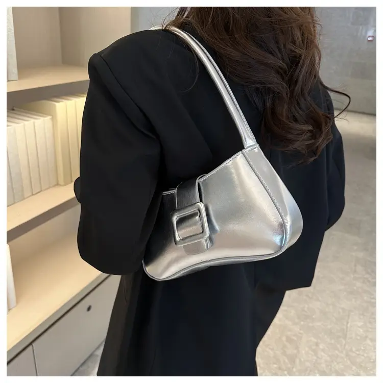 Pink Metallic Niche Shoulder Bag for Women — feature 19