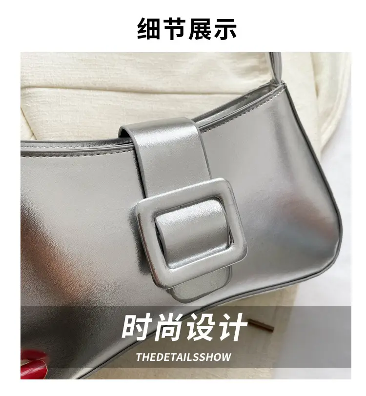 Pink Metallic Niche Shoulder Bag for Women — feature 2