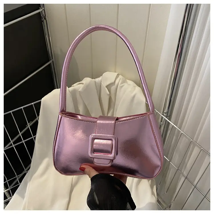 Pink Metallic Niche Shoulder Bag for Women — feature 21