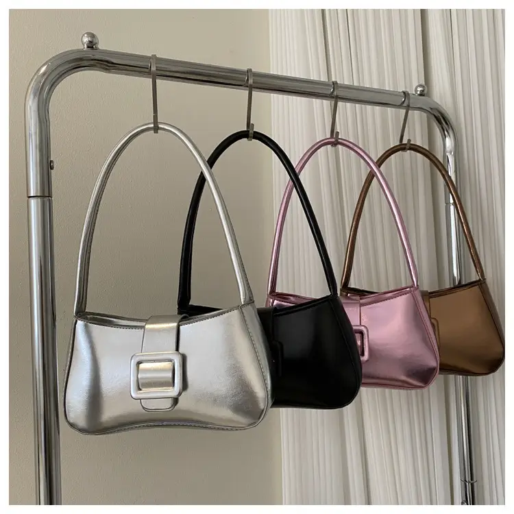 Pink Metallic Niche Shoulder Bag for Women — feature 24