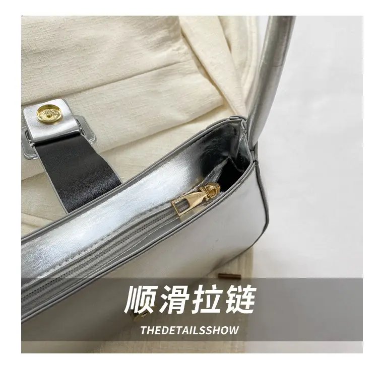 Pink Metallic Niche Shoulder Bag for Women — feature 5