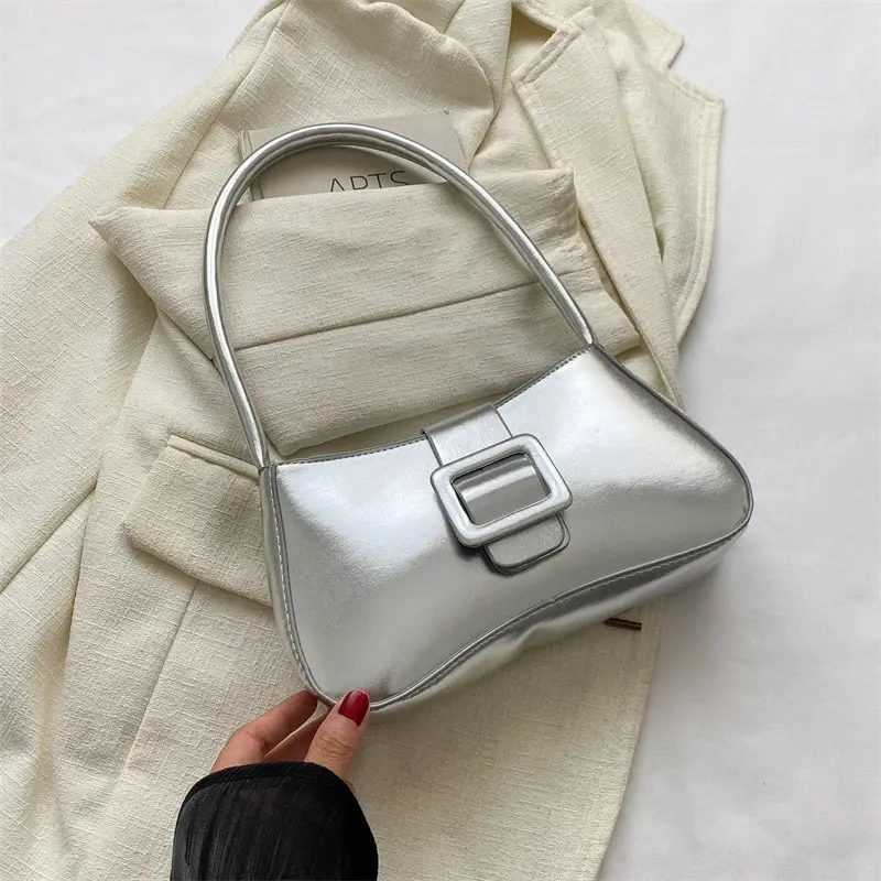 Pink Metallic Niche Shoulder Bag for Women