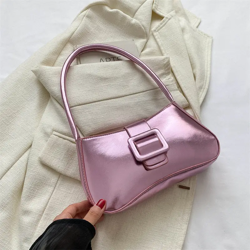 Pink Metallic Niche Shoulder Bag for Women