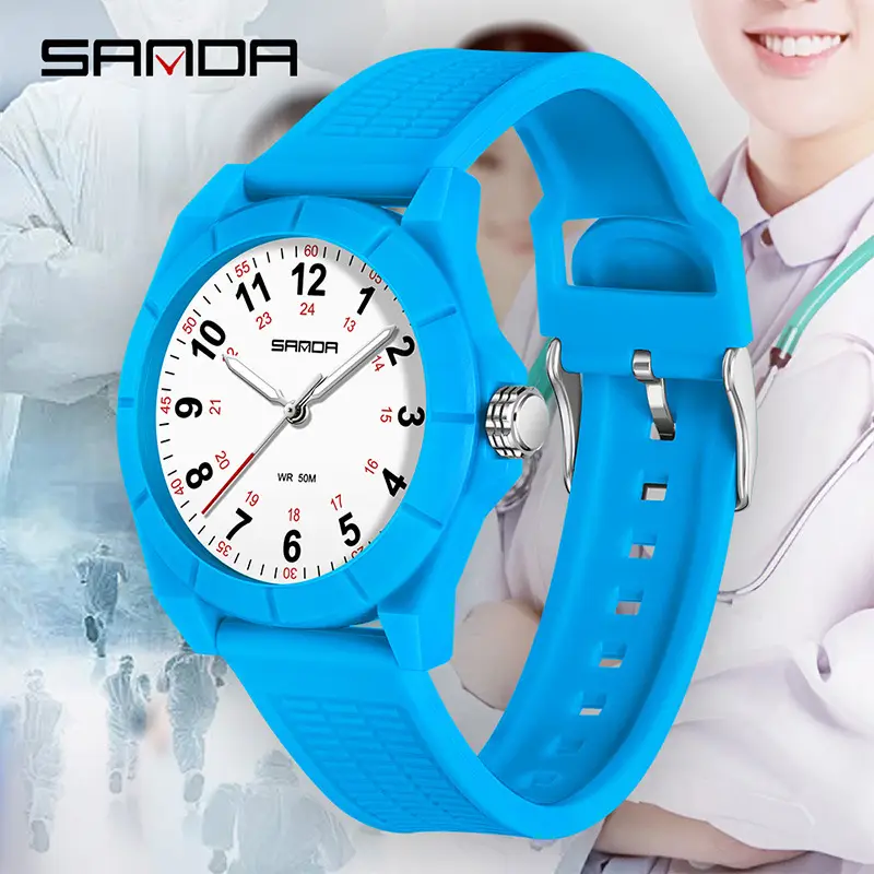 Sanda Brand Green Quartz Nurse Watch Waterproof Cross-border - Image 7
