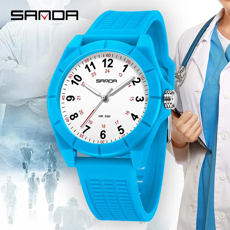Sanda Brand Green Quartz Nurse Watch Waterproof Cross-border - Image 5