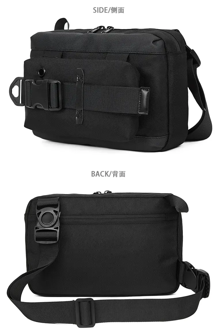 Men's Multi-Use Crossbody Bag Black Sports Trendy — feature 10