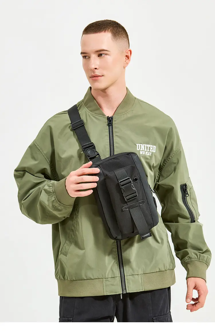 Men's Multi-Use Crossbody Bag Black Sports Trendy — feature 4