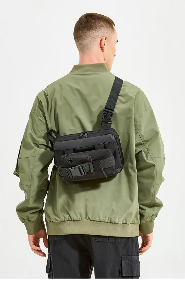 Men's Multi-Use Crossbody Bag Black Sports Trendy — feature 5