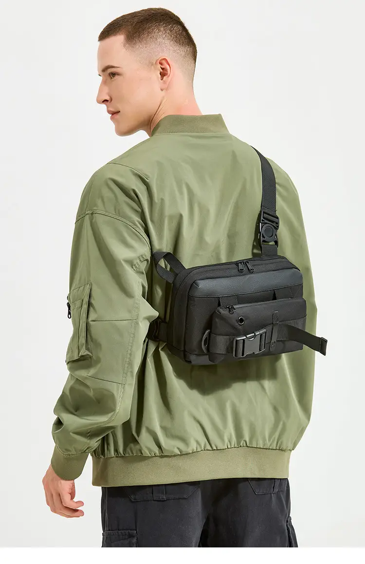 Men's Multi-Use Crossbody Bag Black Sports Trendy — feature 6