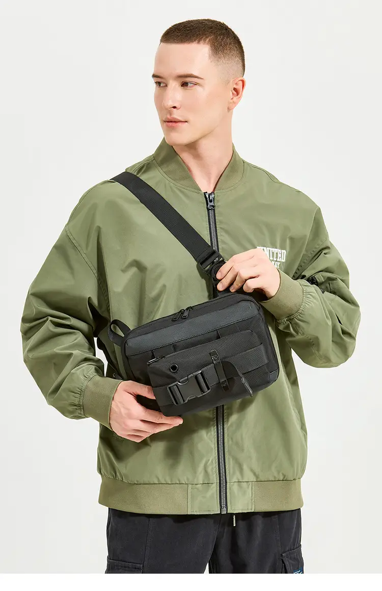 Men's Multi-Use Crossbody Bag Black Sports Trendy — feature 7