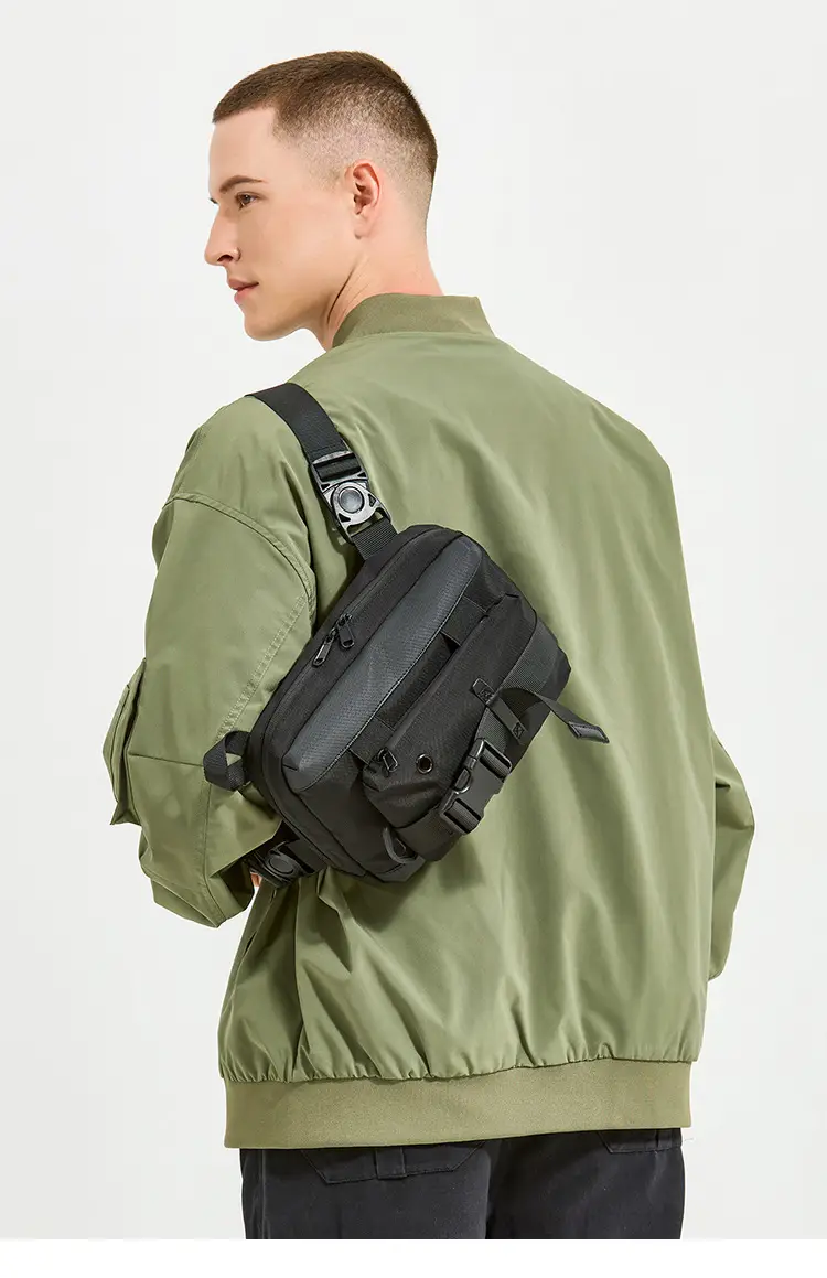Men's Multi-Use Crossbody Bag Black Sports Trendy — feature 8