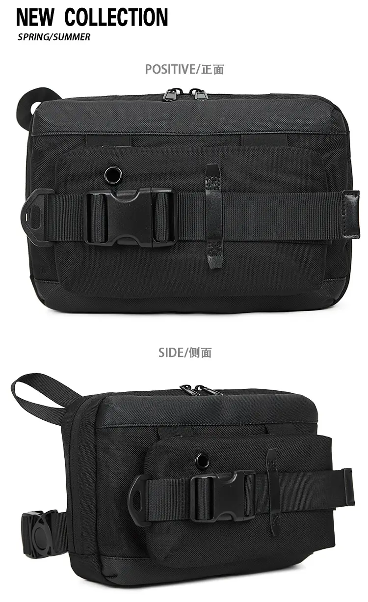 Men's Multi-Use Crossbody Bag Black Sports Trendy — feature 9