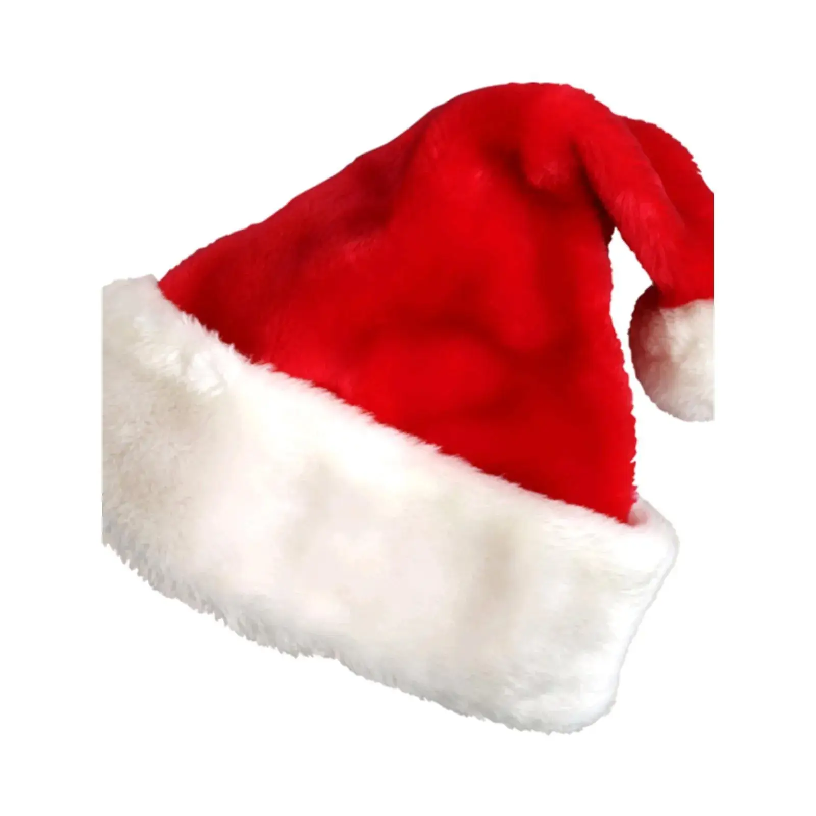 Plush Christmas Hats for Kids & Adults Red White - Image 5