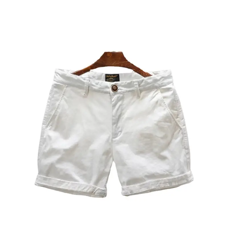 Men Green Denim Wide Leg Shorts with Distinctive Belt - Image 11