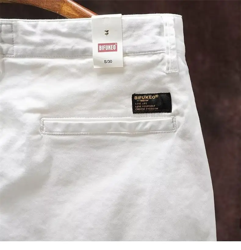 Men Green Denim Wide Leg Shorts with Distinctive Belt — feature 13