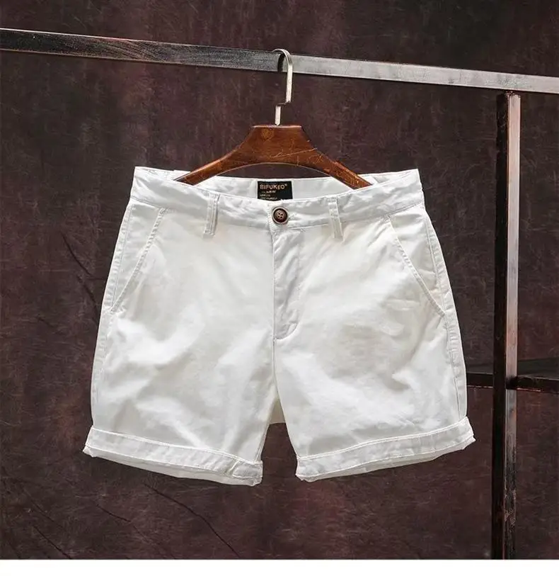 Men Green Denim Wide Leg Shorts with Distinctive Belt — feature 4