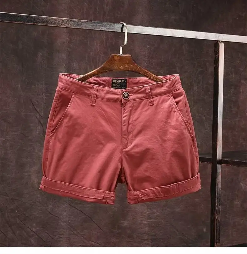 Men Green Denim Wide Leg Shorts with Distinctive Belt — feature 5