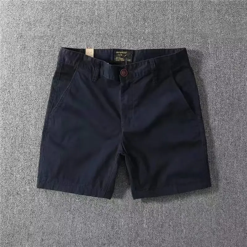 Men Green Denim Wide Leg Shorts with Distinctive Belt - Image 5