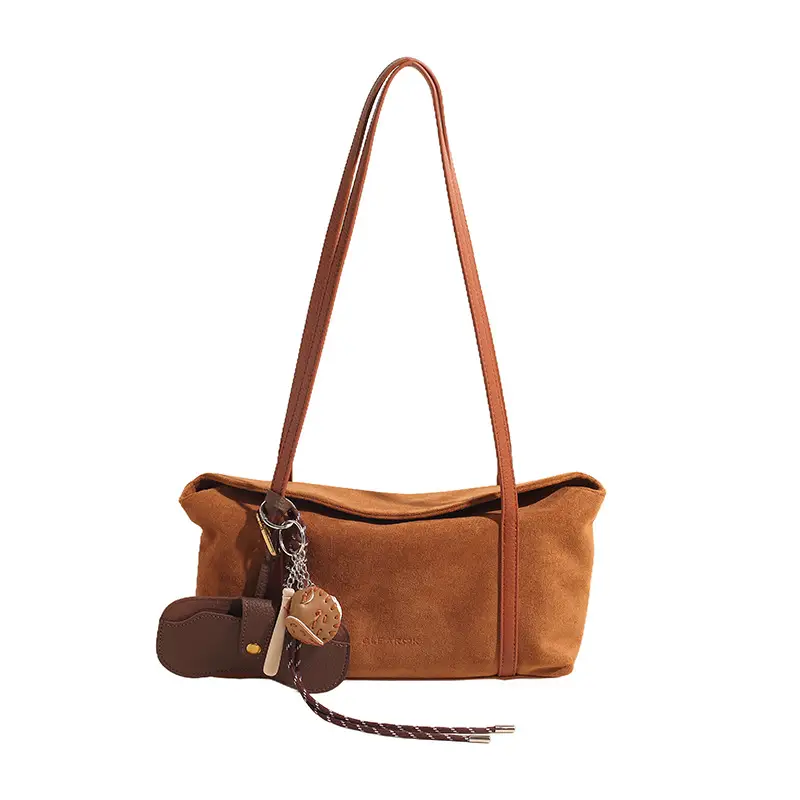 Brown Velvet Shoulder Bag for Women 2024 New - Image 13