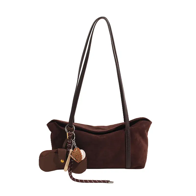 Brown Velvet Shoulder Bag for Women 2024 New - Image 5