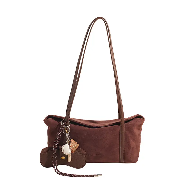 Brown Velvet Shoulder Bag for Women 2024 New - Image 6