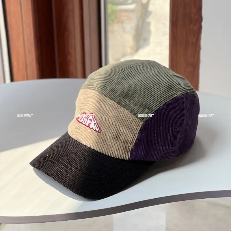2024 Mountain Letter Embroidered Corduroy Cap Women's All-match Baseball Cap