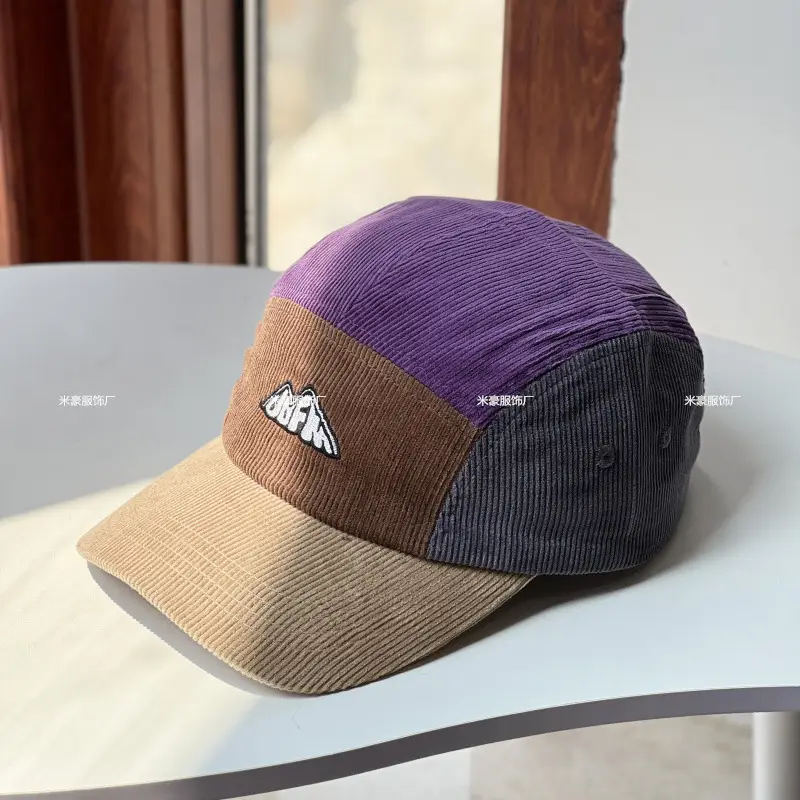 2024 Mountain Letter Embroidered Corduroy Cap Women's All-match Baseball Cap