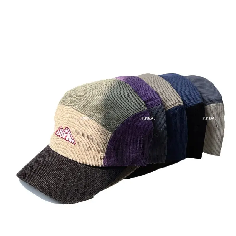 2024 Mountain Letter Embroidered Corduroy Cap Women's All-match Baseball Cap