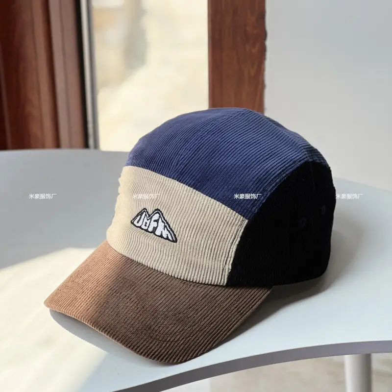 2024 Mountain Letter Embroidered Corduroy Cap Women's All-match Baseball Cap