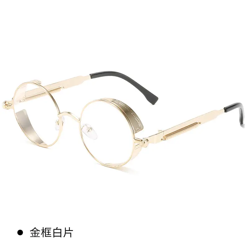 European American Cross-Border Steampunk Sunglasses Black Ice Blue - Image 10
