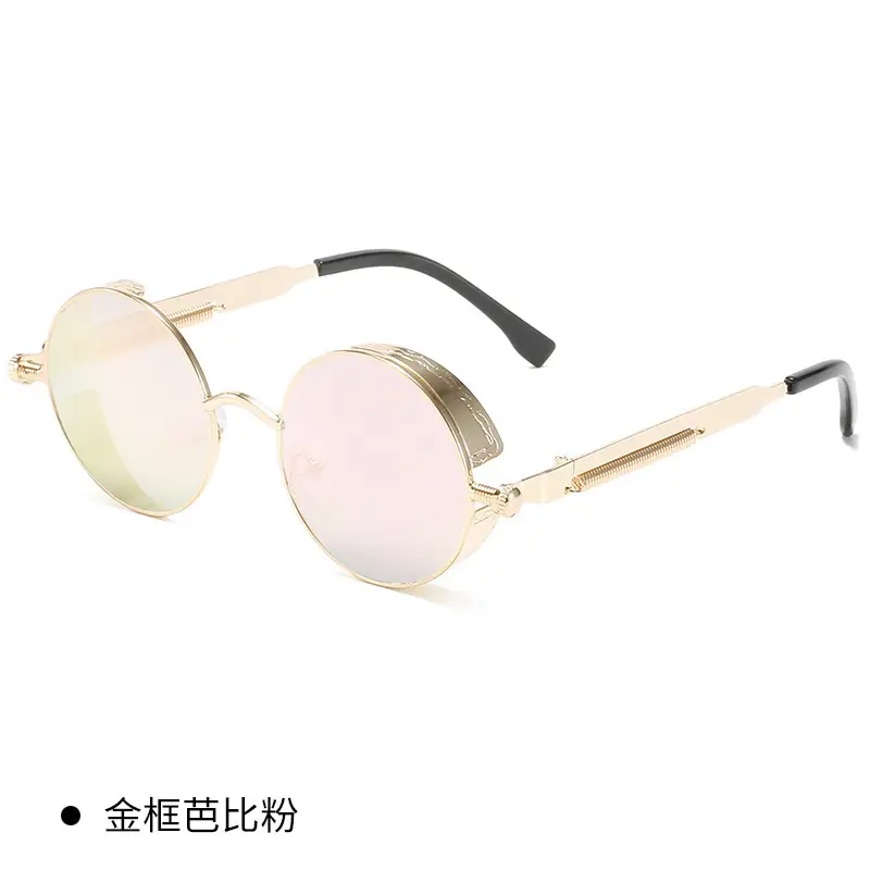 European American Cross-Border Steampunk Sunglasses Black Ice Blue - Image 11