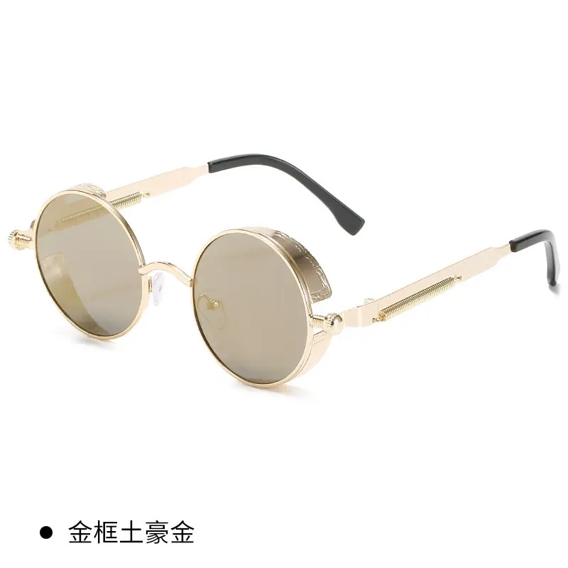 European American Cross-Border Steampunk Sunglasses Black Ice Blue - Image 12