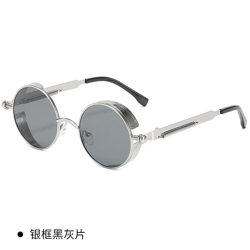 European American Cross-Border Steampunk Sunglasses Black Ice Blue - Image 13