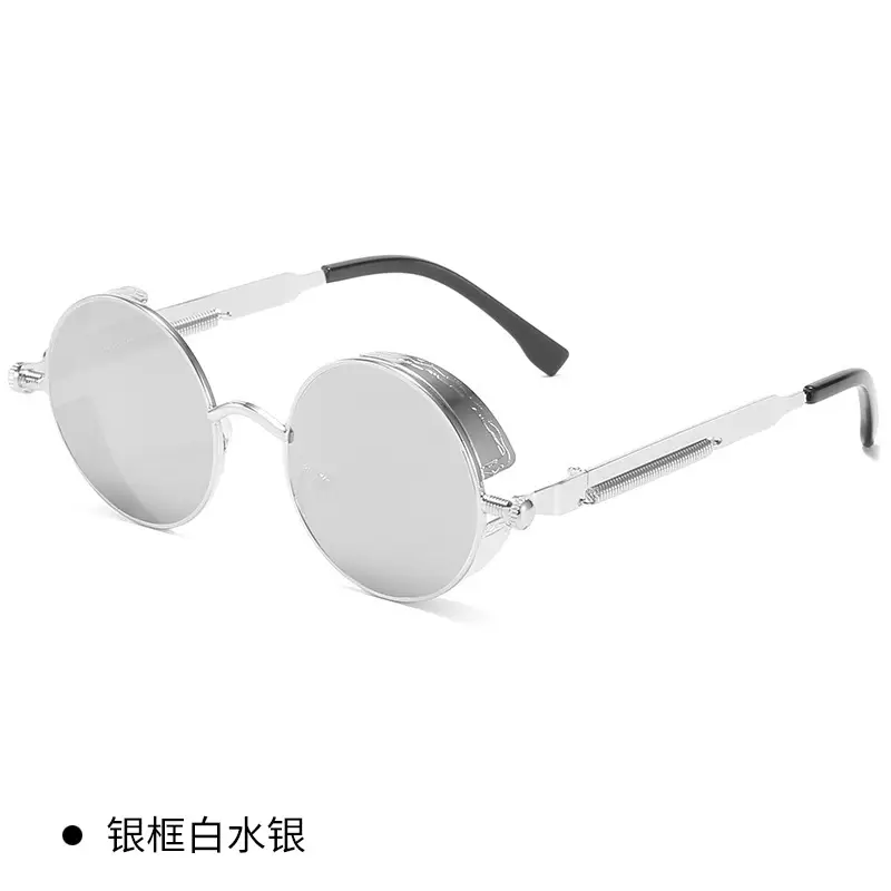 European American Cross-Border Steampunk Sunglasses Black Ice Blue - Image 14