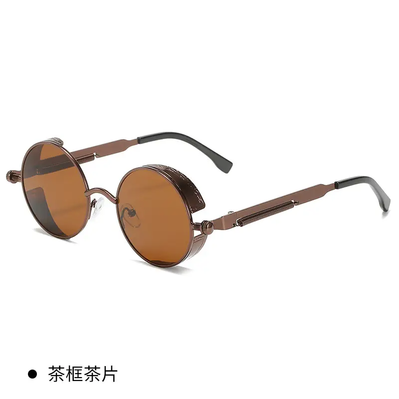 European American Cross-Border Steampunk Sunglasses Black Ice Blue - Image 16